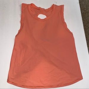 cropped open back tank